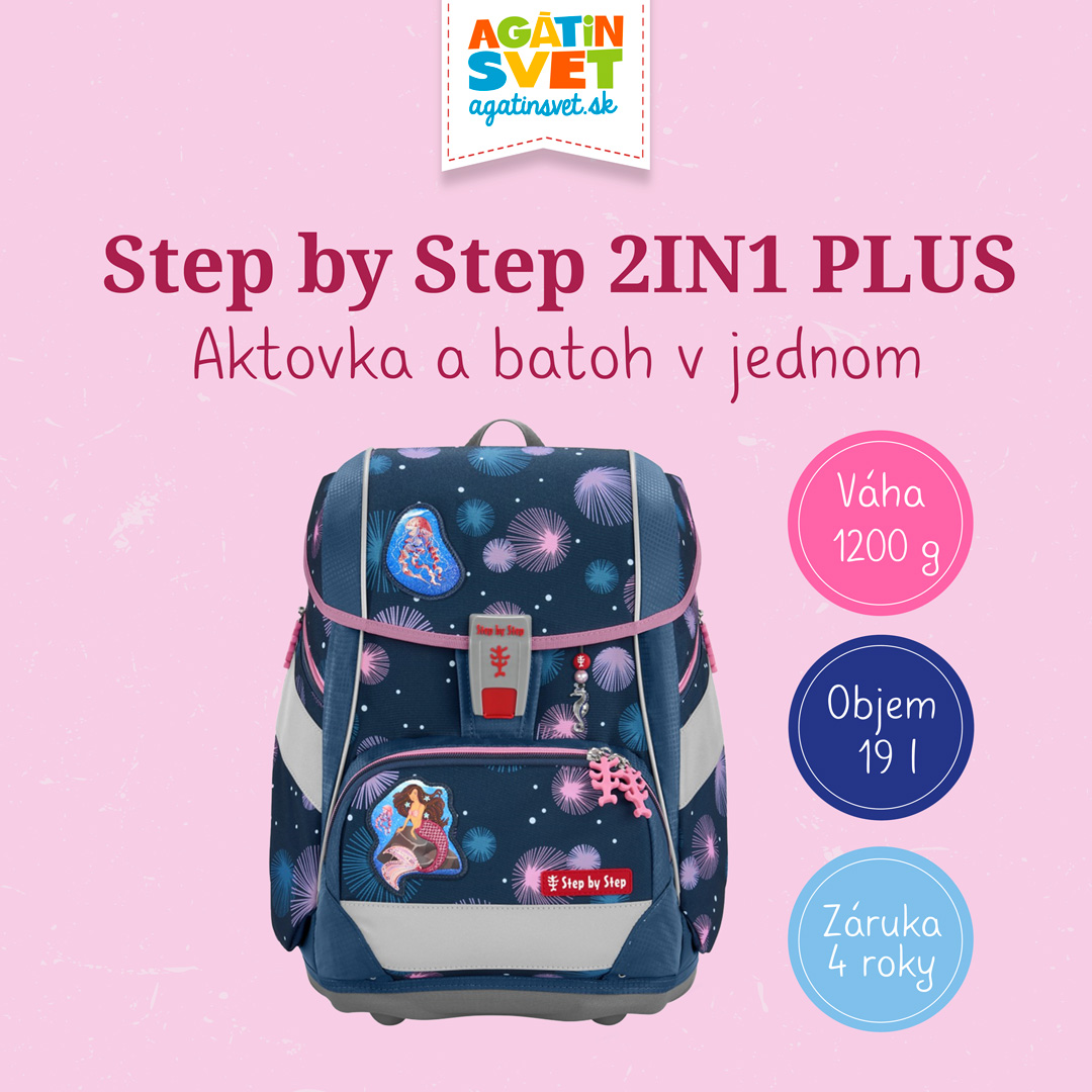 Školská aktovka Step by Step 2v1 PLUS