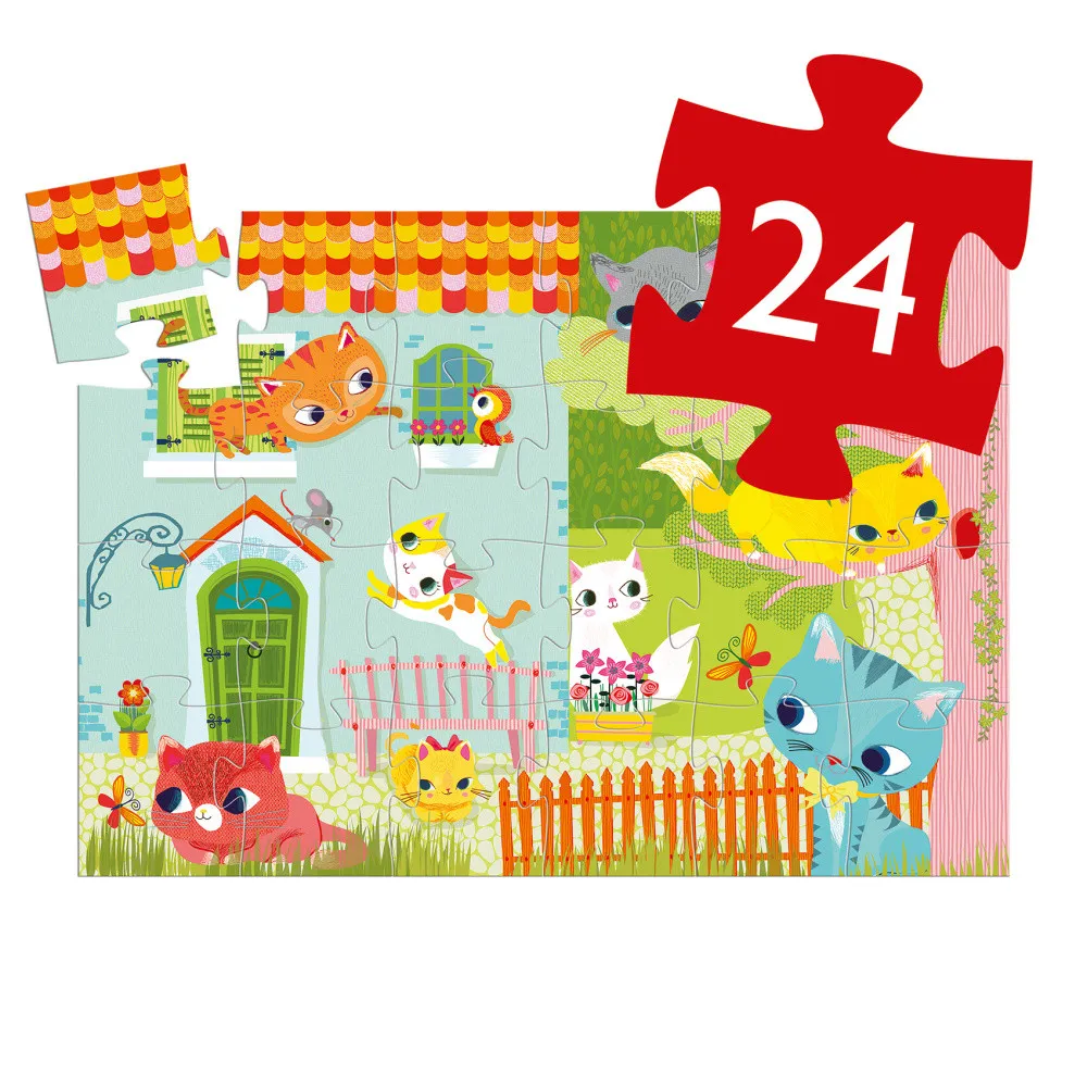 Puzzle – Hravé mačičky – 24 dielikov