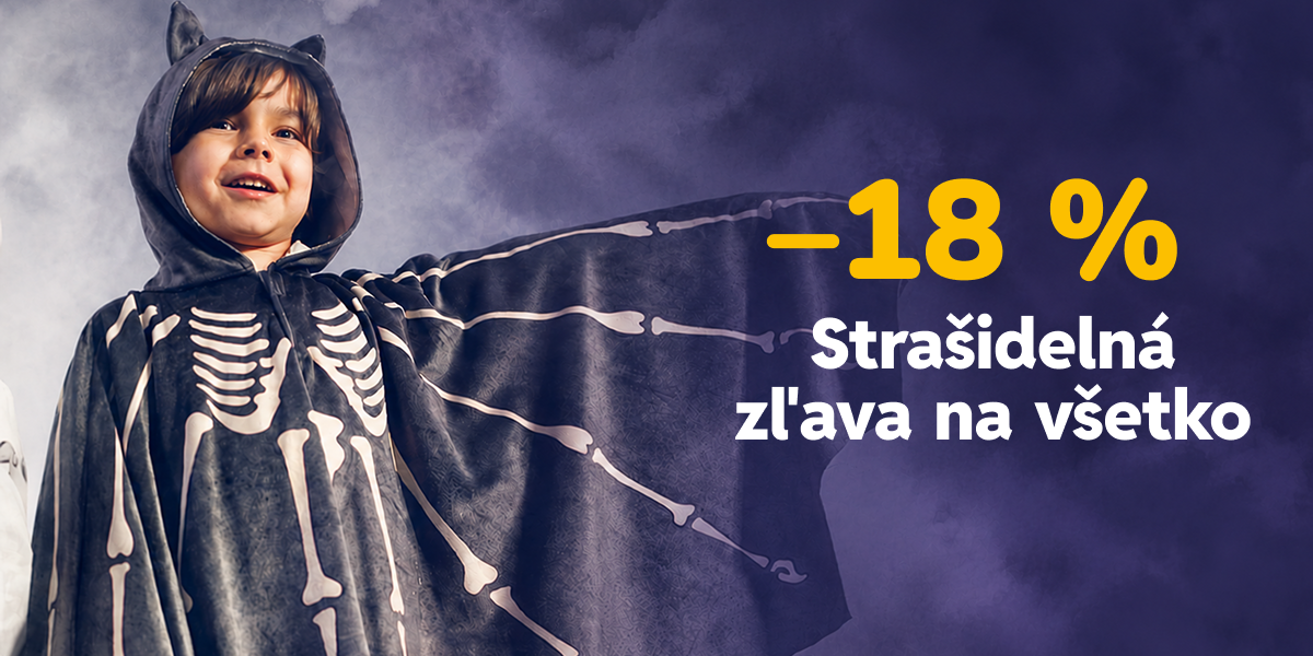 Halloween –18 %: Hry, tvorenie, kostýmy i tipy na vianočné darčeky