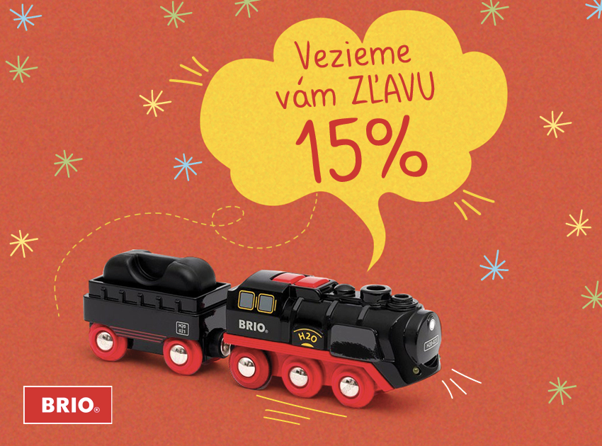 Zľava 15 % na vláčiky BRIO